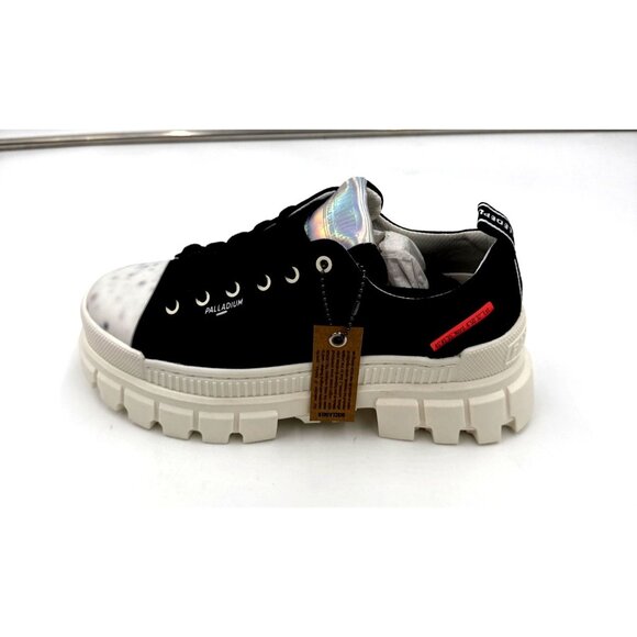 Palladium Womens Revolt Low TX Sneaker Black White Canvas Sneakers Size 8 - Picture 10 of 13